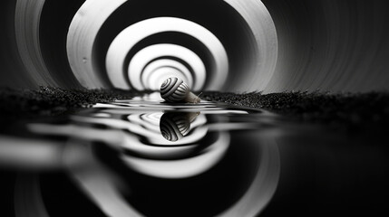 Photo of slugs, black and white minimal abstract style