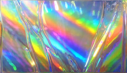 rainbow plastic or glass holographic rainbow foil