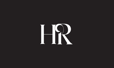 HR, RH, R , H , Abstract Letters Logo Monogram	
