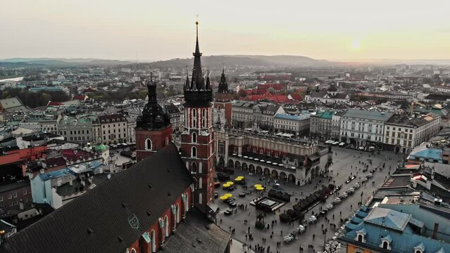 Krakow church aerial view