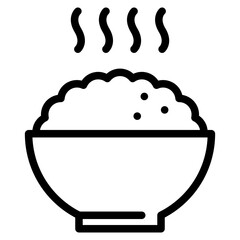 Rice bowl food restaurant icon