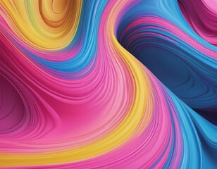 Obraz premium Textured fabric gradient, abstract. full color blue pink yellow purple wave abstract background for design. Light wave, wavy line. Ombre gradient. Noise rough grungy grain brushed metal metallic