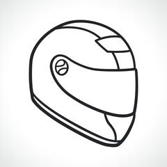 full face helmet icon isolated