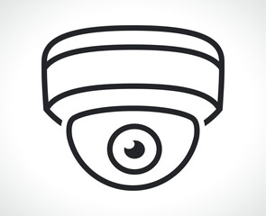 cctv dome outline icon isolated