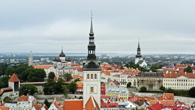 Tallinn old town with church towers