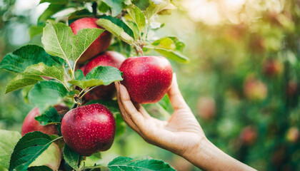 apples in a sunlit orchard, embodying hard work, abundance, and the fruitful rewards of nature