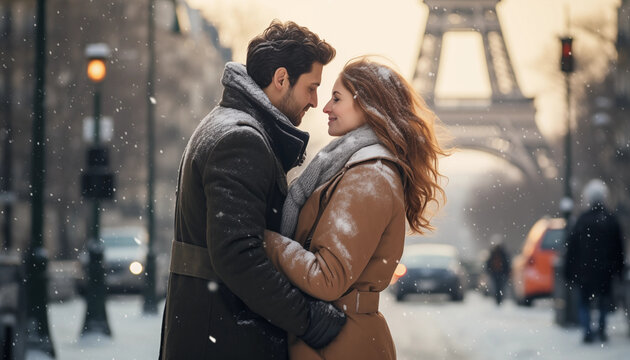 14th of February, Valentine's Day, a romantic couple filled with love