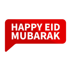 Happy Eid Mubarak Text In Red Rectangle Shape For Promotion Information Business Marketing Social Media Announcement
