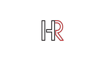 HR, RH, R , H , Abstract Letters Logo Monogram