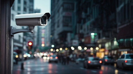 CCTV Surveillance System for Motion and Face Identity Detection. Generative AI. - obrazy, fototapety, plakaty