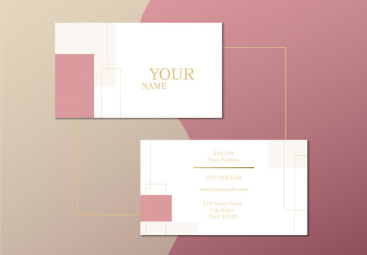 Premium Fashion Geometric Business Card Template