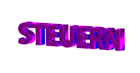 Steuern - pinke plakative 3D-Schrift, Abgaben, Finanzamt, Einkommensteuer, Umsatzsteuer, Körperschaftsteuer, Mehrwertsteuer, Steuerpflicht, Business, Freisteller, Rendering