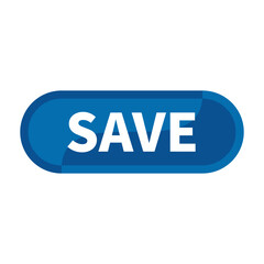 Fototapeta premium Save Button Text In Blue Rounded Rectangle Shape For Promotion Sign Information Announcement Business Marketing Social Media 