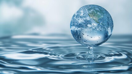 Fototapeta na wymiar World water day. Saving water and world environmental protection concept.