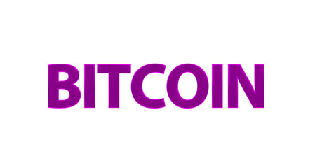 Bitcoin - pinke plakative 3D-Schrift, Kryptowährung, digitale Währung, Finanzen, Investition, Geldanlage, Wirtschaft, anonym, Freisteller, Rendering
