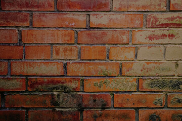 Orange Brick wall background texture. Can be used as background for any advertisement.