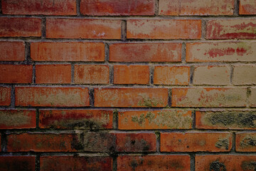 Fototapeta premium Orange Brick wall background texture. Can be used as background for any advertisement.