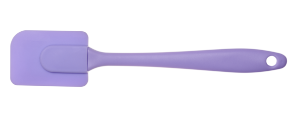 Silicone spatula for stirring food on isolated background