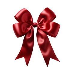 Naklejka premium Red bow on a transparent background