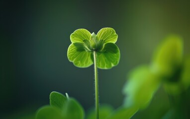 Young plant sprouting with a blurred background