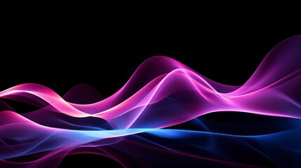 Dark abstract background with a glowing abstract waves abstract smoke background.