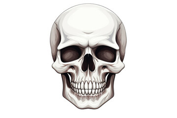 Fototapeta premium Skull head isolated on white background