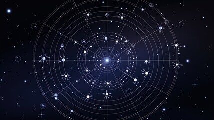 zodiac constellations in the starry night sky