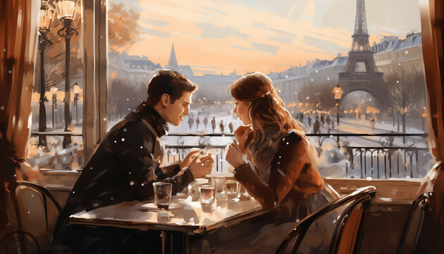 On February 14th, a romantic date for Valentine's Day filled with love