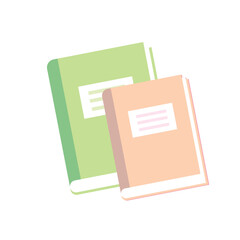 Two Colorful Log Book Stack Icon