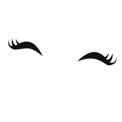 Cartoon Black Stylish Eyelashes Icon