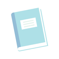 Blue Log Book Icon Vector Illustration