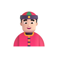 Person with Skullcap : Light Skin Tone