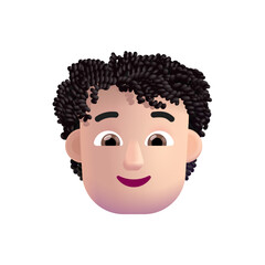 Person: Light Skin Tone, Curly Hair