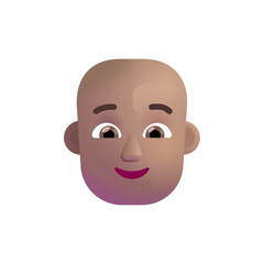  Person: Bald Medium Skin Tone