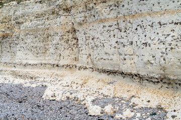 Chalk cliff closeup