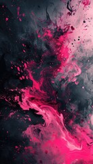 Avstract black and oink paintings splashes background