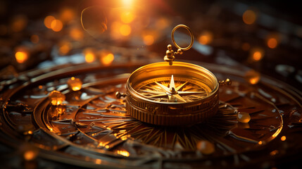 Illuminated Path: The Golden Compass Rose