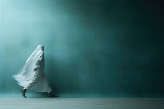 Somnambulism or sleepwalking concept abstract design