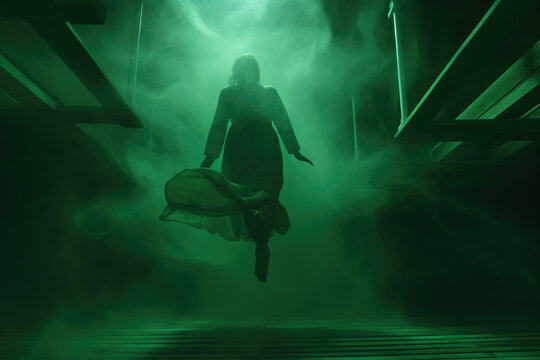 Somnambulism or sleepwalking surreal background