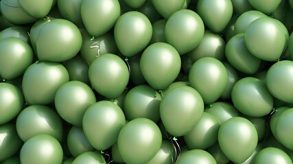 Celadon balloon texture Background of many green balloons