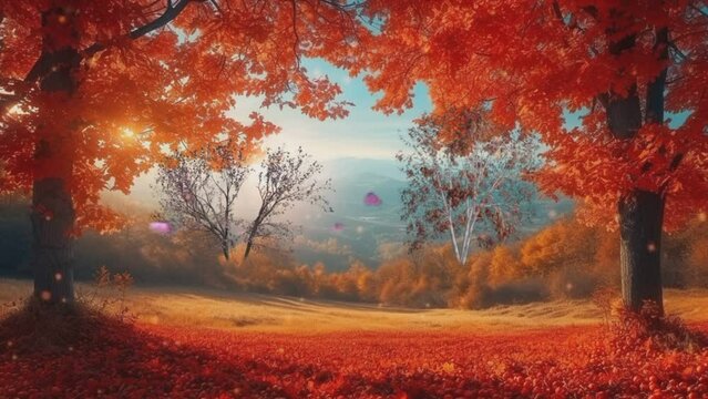 Nature tree sakura. seamless looping time-lapse animation video background