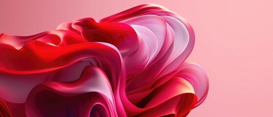 Abstract red and pink wavy background
