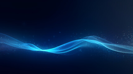 Future digital technology, abstract digital waves and particles on dark background