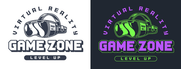 Game zone vintage style flyer © DGIM studio