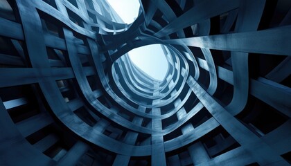 Abstract 3d futuristic building background 