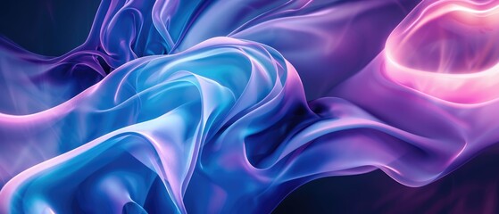 Fototapeta premium Abstract blue and purple wavy background