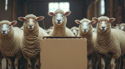 Sheep voting at the ballot box, manipulated by politics and the media.