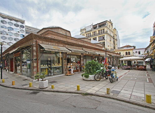 Ottoman Style Medieval Bedesten Market in Thessaloniki Greece