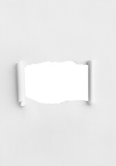 White Torn Paper Background