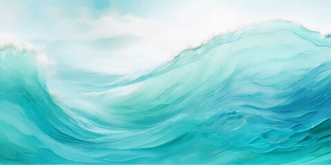 Obraz premium abstract soft blue and green abstract water color ocean wave texture background. Banner Graphic Resource as background for ocean wave and water wave abstract graphics